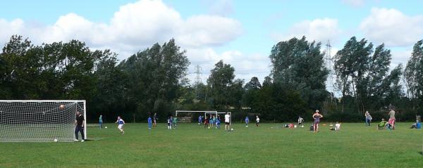 Football on the playing field